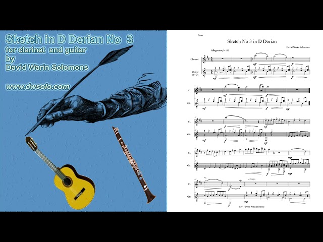 Sketch No 3 in D Dorian for Clarinet and Guitar