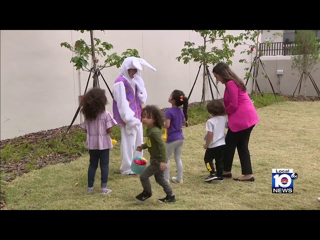 Special ‘Beeping Easter Egg Hunt’ held for kids at Miami Lighthouse Academy