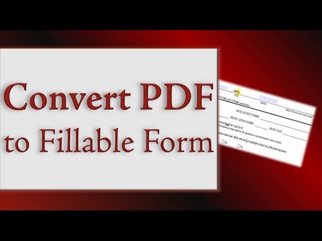 How to Convert PDF to Fillable Form Online Free