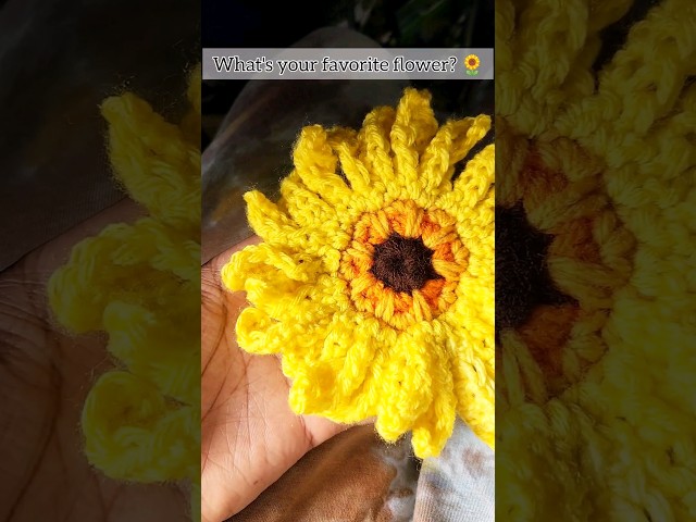 A little sneak peek of what I'm crocheting 🌻 #crochet #crochetflower #crochethat