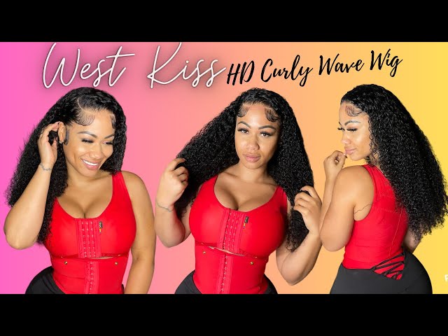 Watch Me Install This Bomb Curly Frontal Wig Step by Step | Pre Plucked Hairline ft West Kiss Hair