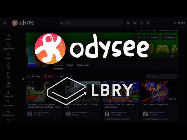 Now on Odysee? New Portal for LBRY Blockchain | It’s Got Notifications!