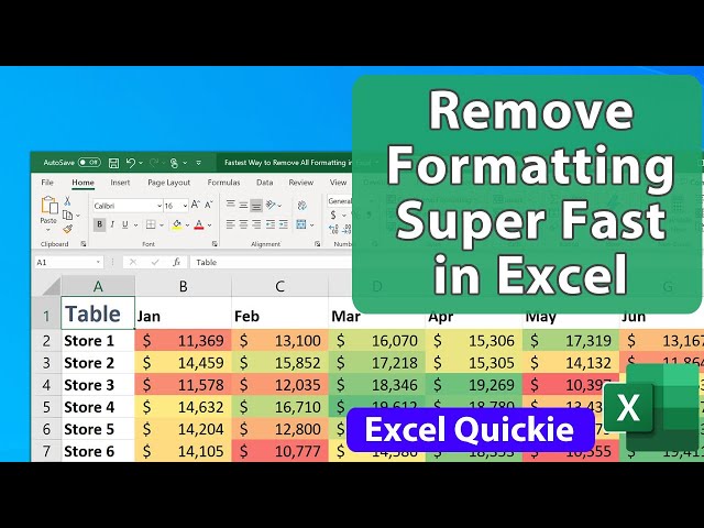 Fastest Way to Remove All Formatting in Excel - Excel Quickie 57