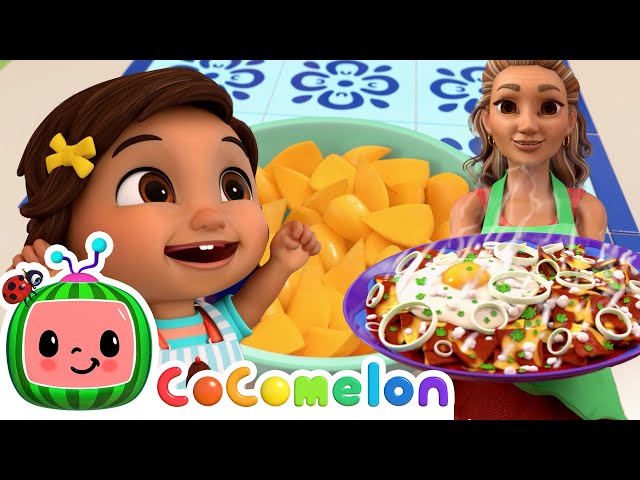 Canción del desayuno Cocomelon - Nina Time | Spanish Learning With Nina | Language Learning For Kids