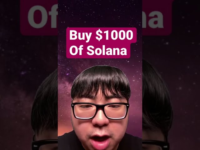 If you bought $1000 of Solana. #invest #cryptocurrency #crypto #sol #solana
