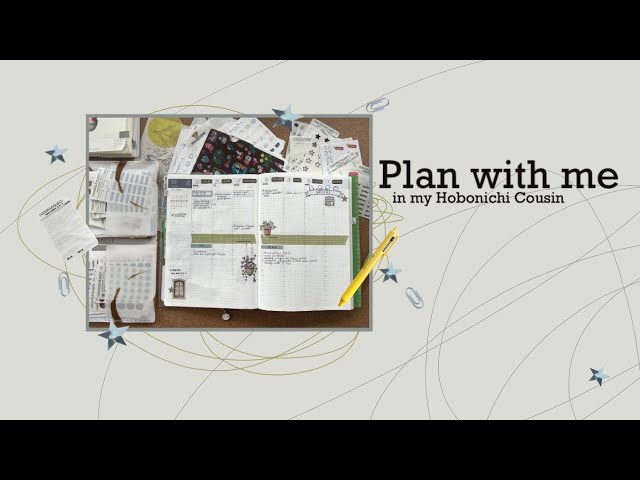 Plan with me | Hobonichi Cousin | All-in-one journalling and planning