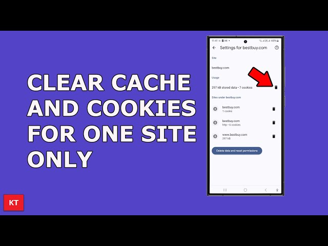 How to clear website cookies and cache for a specific website only on Chrome (Android)