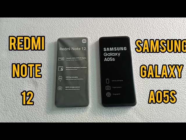 Samsung Galaxy A05s vs  Redmi Note 12 : Speed Test