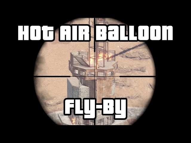 Hot Air Balloon Fly-By with Rocket Launcher #Rust #Shorts