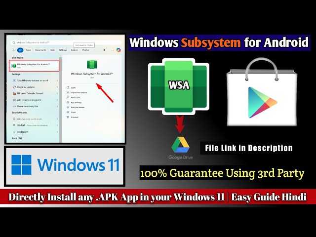 How to Install Windows Subsystem for Android (Outside) | Android Apps on windows 11 | Easy Guide
