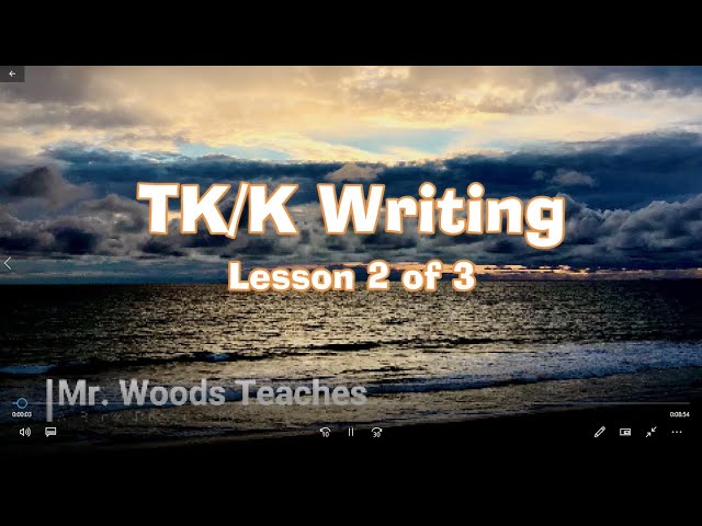 Mr Woods Teaches | TK and Kindergarten | Writing Sentences | Lesson 2 of 3