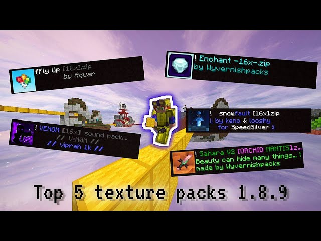 TOP 5 TEXTURE PACKS FOR PVP 1.8.9 || FPS BOOST