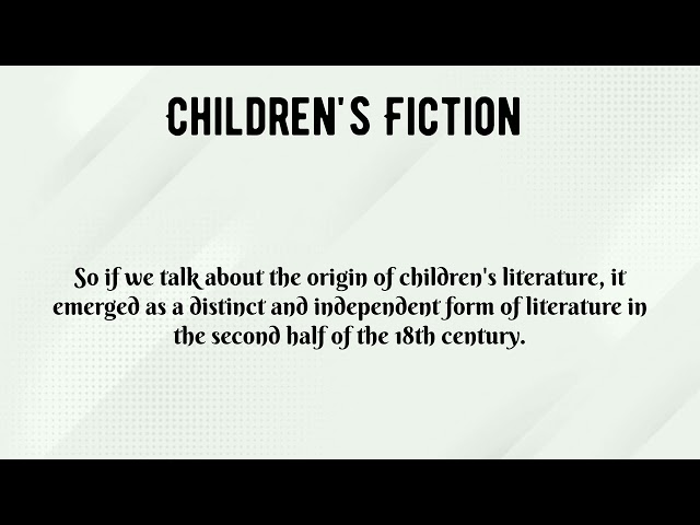 children's Fiction/short summary #english #englishliterature #childrensfictionbooks