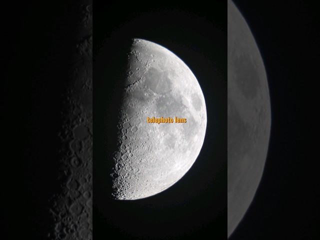 pixel 7 pro vs professional camera 😯 #shorts #moon