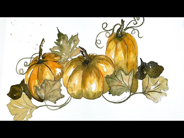 NOT more watercolor pumpkins? 🍁🎨🖌️  For my beautiful Beginner’s