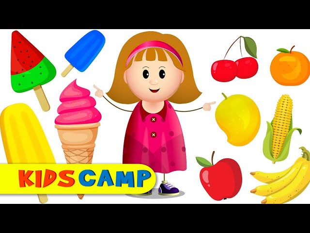 Kidscamp | Yes Yes Ice Cream Popsicles Fruits and Vegetables Learning Videos