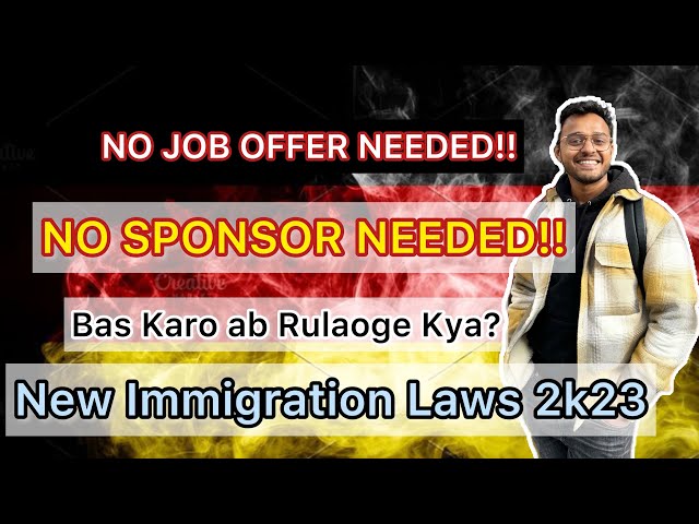 New Visa Sponsored Job Opportunity In Germany | New immigration Law & Apply Directly From India