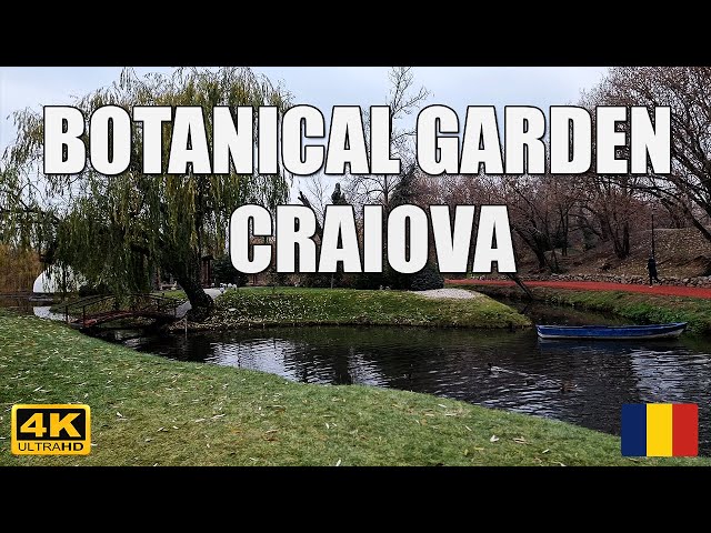 Explore the Botanical Garden in Craiova during winter - Romania - Winter Walk, 2024 - UHD 4K