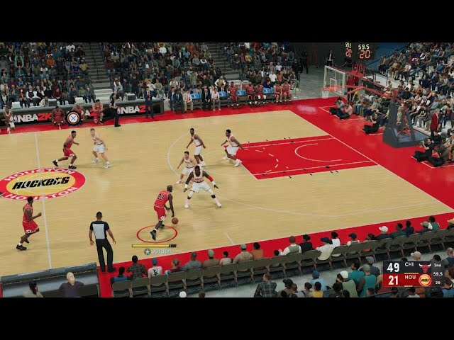 NBA 2K22 Next Gen: Michael Jordan Shrugs Off Hakeem Olajuwon For Switch Hand Layup