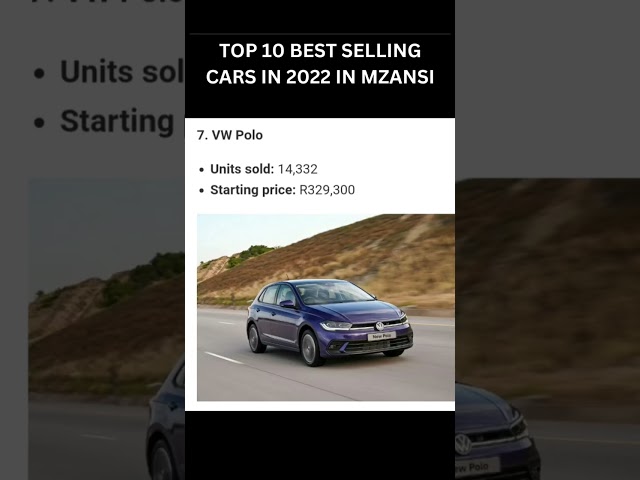 Top 10 Best Selling Cars In 2022 In South Africa