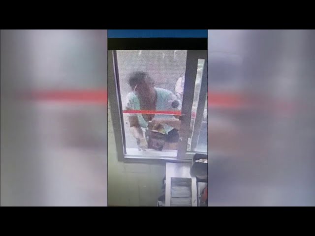 Woman walks up to drive-thru McDonald's window creating chaos
