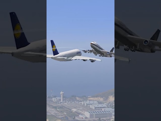 Mid-air Collision Between Two Giant Aeroplane GTA 5 #shorts