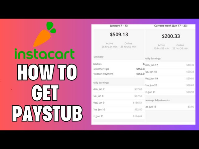 How To Get Paystub From Instacart