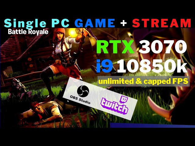 RTX 3070 + intel i9 10850k Fortnite | Competitive Settings | Single PC Gaming + Streaming | 1080p