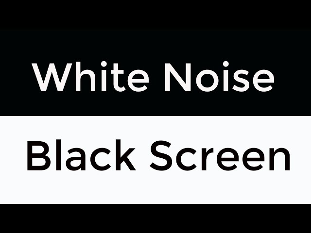 Black Screen White Noise for Deep Sleep, Study, and Focus | 24 Hours