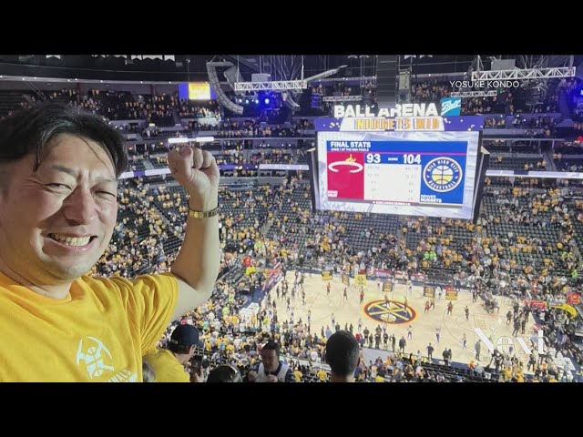 This fan flew from Japan to support the Denver Nuggets in the Finals