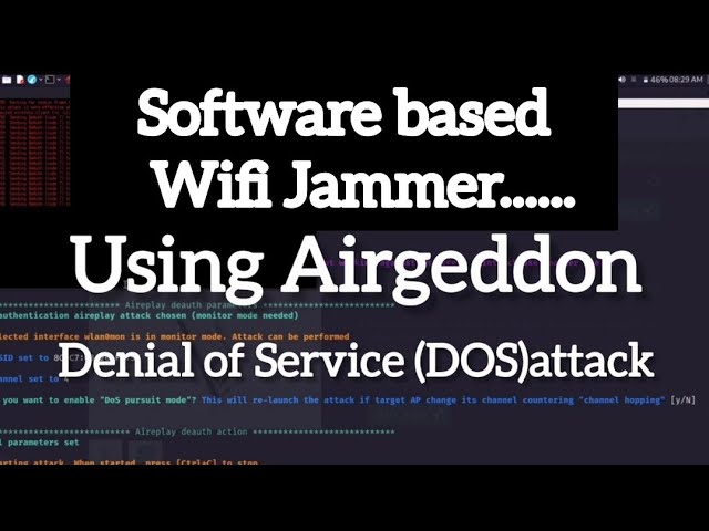 Software Based DOS Attack on WiFi Router  :  Using Airgeddon Educational purpose #dos