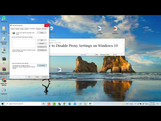 How to Disable Proxy Settings on Windows 10
