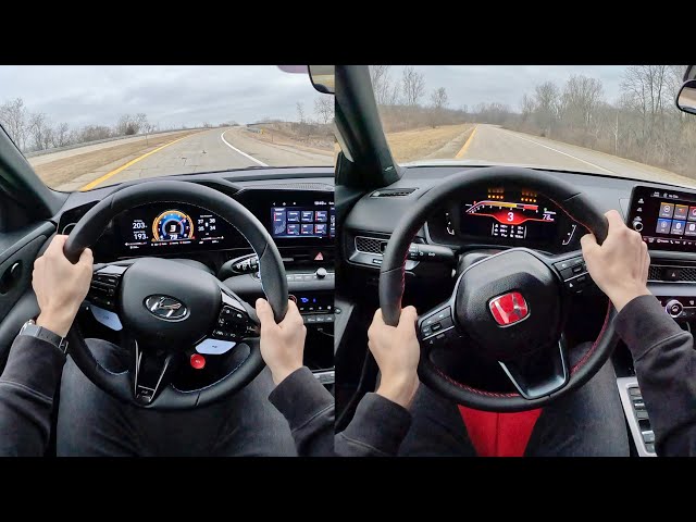 2023 Honda Civic Type R vs. Hyundai Elantra N - POV Comparison