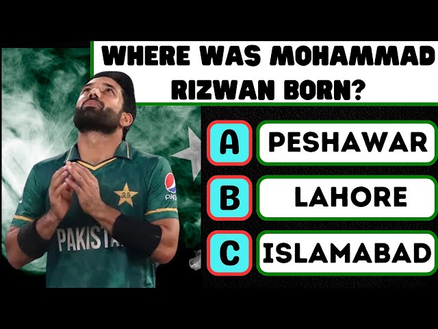 Multiple Choice Question - Mohammad Rizwan Edition #quiz ##cricket #mohammadrizwan #pakistancricket
