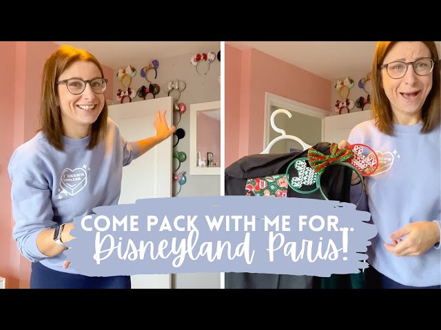 COME PACK WITH ME FOR DISNEYLAND PARIS!! 🐭🇫🇷 choosing my outfits and trip essentials 🍿👗