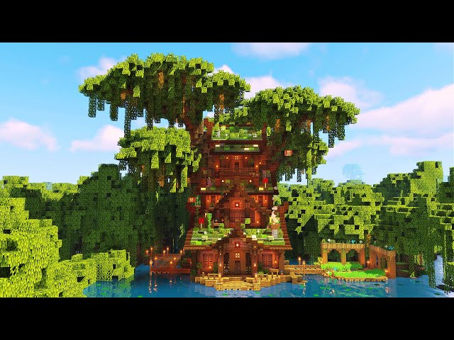 Mangrove Swamp Treehouse | Minecraft Timelapse