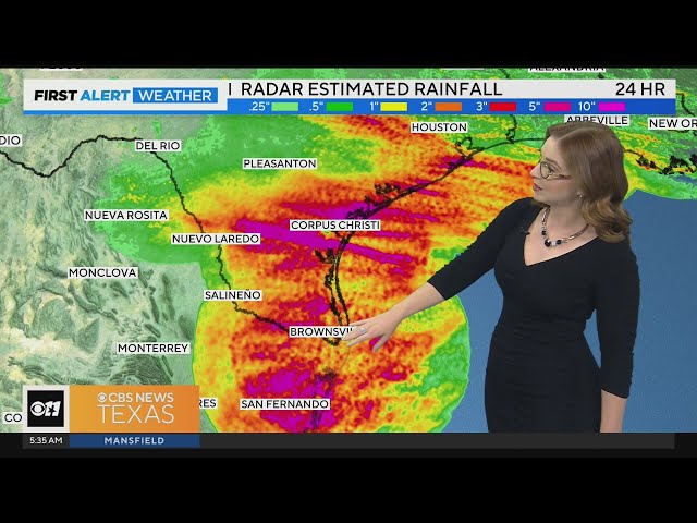 Texas coast feeling impacts of Tropical Storm Alberto