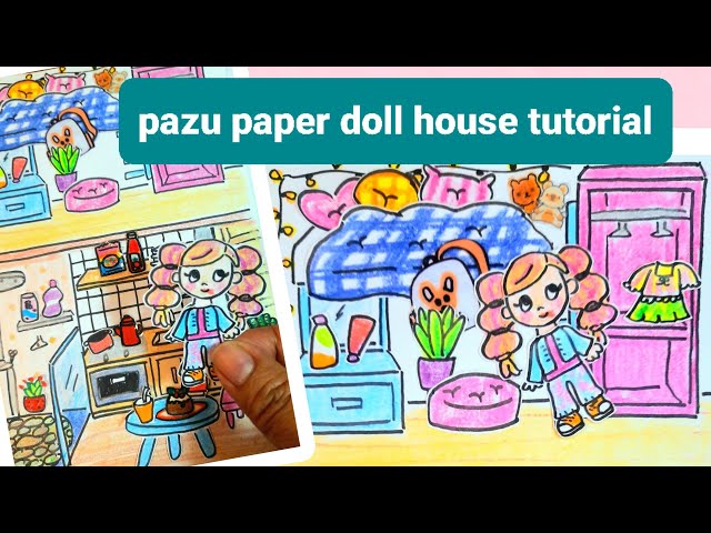 PAZU PAPER DOLL HOUSE TUTORIAL | TINY APARTMENT @Paperdolladilahasna #paperdiy