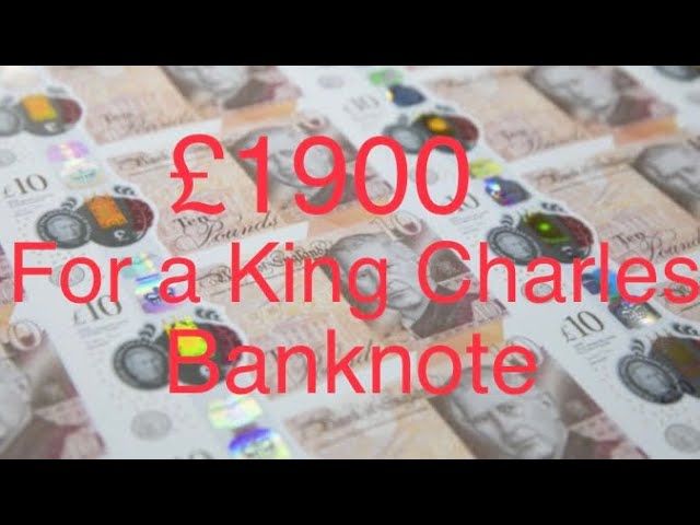 £1900 for a King Charles banknote