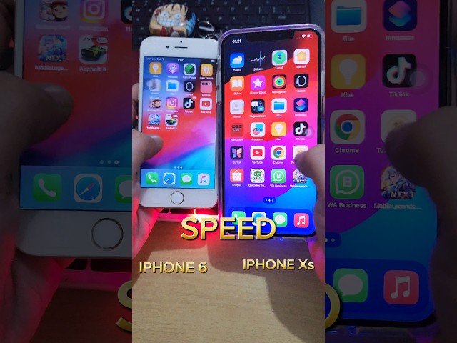 speed iphone 6 vs iphone #shorts #iphone #comparison
