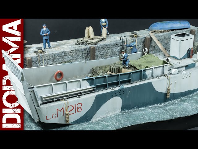British LCM 3 dockside diorama (1/35 scale model)