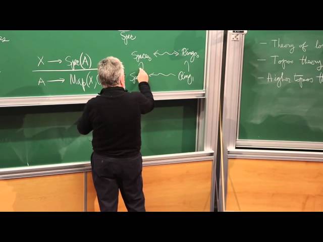 André JOYAL - 1/4 A crash course in topos theory : the big picture