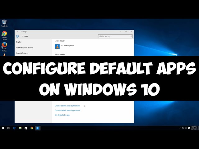 Configure default apps on Windows 10