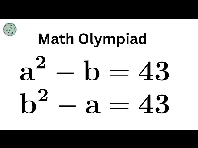 Maths Olympiad A Very Nice Algebra Problem