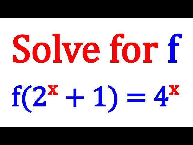 A Fun Functional Equation with Exponents