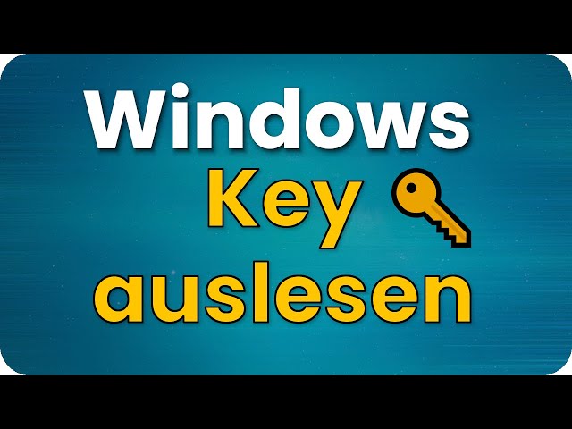 Windows Key auslesen 🔑 Win10 & Win11 Product Lizenz