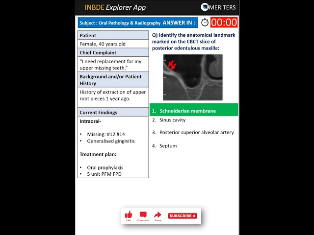 INBDE Case MCQ: Oral Pathology & Radiography