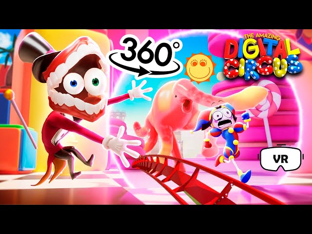 360° VR Video  Amazing Digital Circus Roller Coaster 8K