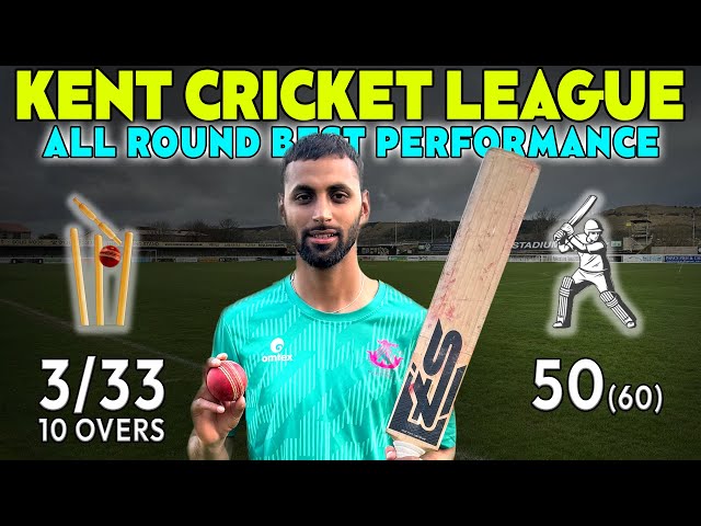 All Round Performance with Bowl and Bat By Me in Kent Cricket League UK 🏏❤️  | Cricket Vlogs
