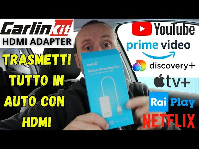CARLINKIT HDMI ADAPTER E TRASMETTI DI TUTTO IN AUTO NETFLIX PRIME VIDEO YOUTUBE RAI PLAY DISCOVERY
